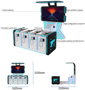 Máquina de Juego Arcade de Disparos Assault Shooting de 55 Pulgadas para 4 Jugadores, Monitor HD, Juego Electrónico con Pistola Mecánica en Zona de Juego - Product Image 4