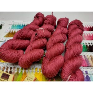 Hilo de Seda de Morera, 600m, 100g, 3 Capas, Rosa Intenso, para Tejer y Coser, Natural y Reciclado - Product Image 1