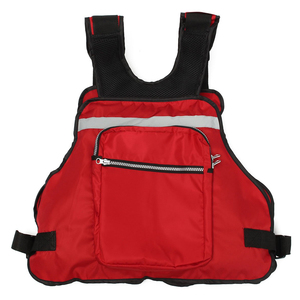 <b>Men's</b> <b>Red</b> Sporty <b>Vest</b> With Pockets Zipper Closure Quick Dry Outer Wear Summer Style - Product Image 3