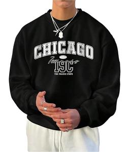 Sudadera de Hombre de Talla Grande, Diseño Nuevo, Casual, Elegante, Manga Larga, Cuello Redondo, Hombros Caídos, Estampada, Cómoda, de Bangladesh - Product Image 1