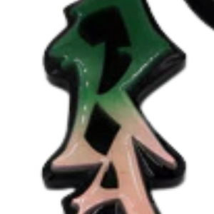 Collar AKA Wizard Tiki con Cordón Negro y Colgante de Madera Rosa y Verde, Ajustable, Joyería de Hermandad Griega, Regalo - Product Image 6