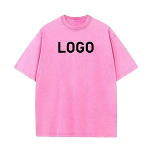 เสื้อยืดวินเทจสำหรับผู้ชายทรงโอเวอร์ไซส์เสื้อยืด100% เจอร์ซีย์ลำลองสีทึบเสื้อยืดซักได้ออกแบบได้ตามต้องการ - Product Image 1