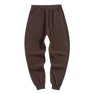 Pantalon unisexe décontracté en molleton polyester/coton, taille élastique, coupe droite, respirant, couleur unie, avec cordon de serrage, poids moyen - Product Image 2