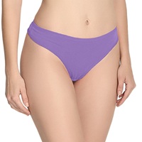 Celana Dalam Wanita Model Thong Berbahan Katun dengan Renda, Bernapas, Lembut, Elastis, Kontrol Ringan, Pinggang Rendah, Minimalis, Setengah Slip, Rajutan