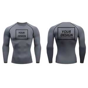 Camiseta Deportiva de Manga Larga para Hombre, Transpirable, con Protección Anti-Fricción y Compresión - Product Image 1