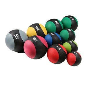 Ballons de médecine ronds multicolores en cuir synthétique, coque rembourrée, coutures renforcées, noyau ferme, pour entraînement de fitness - Product Image 1