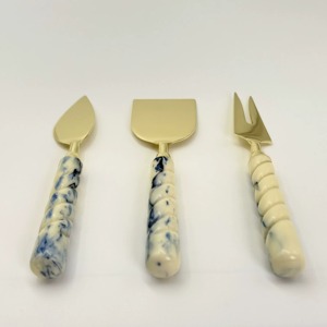 Golden <b>Cheese</b> <b>Knife</b> <b>Set</b> Stainless Steel <b>Cheese</b> Tools Durable Metal Serving Utensils with Arrow Handle Design - Product Image 4