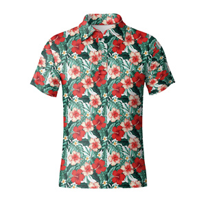 Chemises de golf pour hommes de haute qualité, motifs personnalisés, hauts de golf pour tournois, manches courtes, chemise pour hommes à 3 boutons - Product Image 2