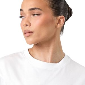 เสื้อยืดโอเวอร์ไซส์สีขาวสำหรับผู้หญิง ผ้าฝ้ายนุ่ม คอกลม แขนสั้น สไตล์ลำลอง สตรีทแวร์ แฟชั่น เสื้อผ้าลำลอง - Product Image 3
