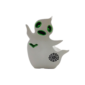 Figura de Fantasma de Halloween, Cerámica Esmaltada, Funciona con Pilas, Pintada a Mano, Espíritu de Dibujos Animados, Adorno Decorativo para Mesa - Product Image 1