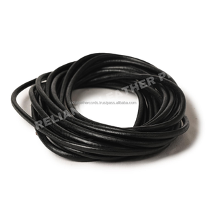 Reliance Leather Cords 3.0MM Black Natural Round Custom Sizes High Quality <b>Roll</b> Packaging Jewelry Making <b>Kit</b> Bracelet Making - Product Image 4