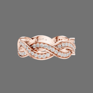 Bijoux rustiques en or 14 carats ensemble de mariée solitaire bague en diamant moissanite combo - Product Image 1