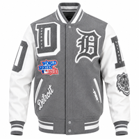 Veste de baseball universitaire unisexe haut de gamme pour l'hiver, avec patchs en chenille personnalisés, style streetwear, fabricant OEM, vente en gros