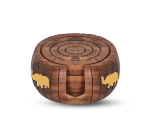 Posavasos de Madera Ecológicos, Duraderos, para Tazas de Té y Bebidas, de Royal Decore Mart - Product Image 5