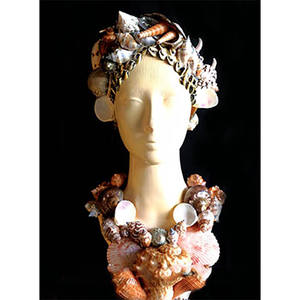 Coquille de mannequin artisanale en forme de coquillage, motif ornemental, style mode, d'Indonésie - Product Image 1