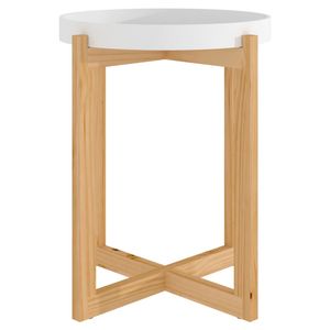 Mesa de centro pequeña y duradera de madera de ingeniería blanca - Product Image 2