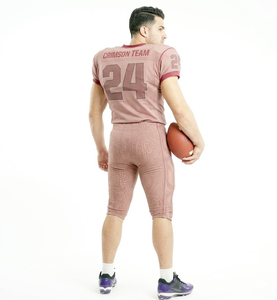 Uniforme de Fútbol Americano de Malla con Poliéster de Calidad Profesional en Color Rosa, Conjunto de Jersey con Pantalones Cortos y Logotipo Personalizado - Product Image 5