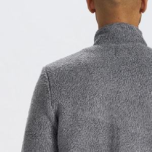 Chaqueta de lana transpirable a prueba de viento de alta calidad de peso pesado para hombres con cuello levantado ropa de invierno al aire libre fábrica al por mayor - Product Image 4