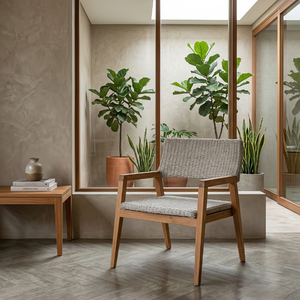 Ensemble fauteuil et tabouret Sydney, mobilier d'extérieur moderne pliable, fabriqué en teck durable et en rotin synthétique élégant - Product Image 4