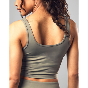 Sujetador deportivo sexy de diseño elástico para mujer 2026, de algodón/spandex, ecológico, con logo frontal, de alta resistencia, para yoga, con MOQ bajo. - Product Image 6