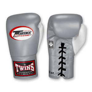Top Quality Customized Black White Twins Laced Up Sparring Boxing Gloves OEM ODM Wholesale Cheap Price Training Gloves For MMA - Product Image 3