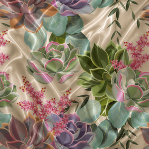 Tela de Satén Orgánica Floral, Mezcla de Seda y Algodón, Ligera, Tejida, 43/44 Pulgadas, Textil para el Hogar, Estilo Liso, Transpirable, para Vestidos y Cortinas - Product Image 5