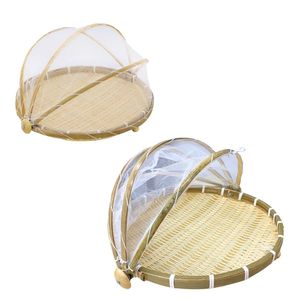 Premium Vietnamese BAMBOO <b>TRAY</b> with Mesh Net Insect-Proof Serving <b>Tray</b> Home Decor - Product Image 1