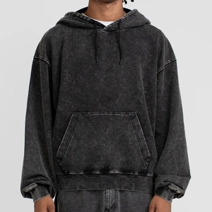 Sudadera con Capucha de Mezclilla para Hombre, Invierno, Personalizable, Estilo Urbano, 360g, 100% Algodón, Tejido Transpirable de Secado Rápido, Alta Calidad, Color Personalizable - Product Image 4