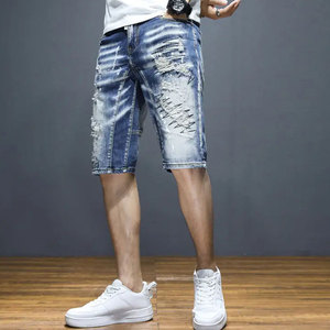 Shorts en jean pour hommes de haute qualité, conçus sur mesure, style streetwear, 100% coton, écologiques, respirants, logo personnalisé, service OEM - Product Image 6