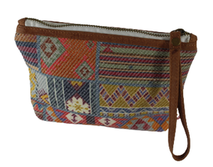 Bolso Pequeño de Lujo Hecho a Mano y Cosido, Hecho de Algodón Dhurry / Kelim Tejido a Mano, Bolso Estampado - Product Image 4