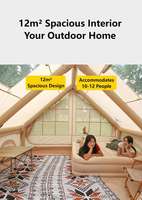 Vente en gros d'usine, tente pneumatique personnalisée pour 10 personnes, 12 ㎡   Tente de camping familiale extra-large pour l'extérieur, tente gonflable imperméable