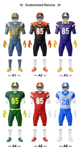 Camiseta de Fútbol Americano para Hombre, 100% Poliéster, Estampada, Transpirable, Talla Grande, Secado Rápido, Pantalones Cortos 3D, Nombre del Equipo Personalizado, Logotipo Personalizado - Product Image 6