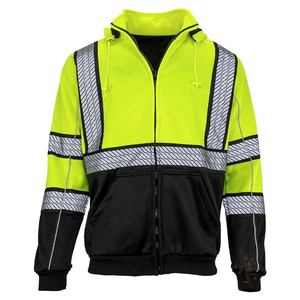 Hoodie de sécurité réfléchissant, vêtements de travail industriels, hoodie de sécurité haute visibilité, hoodie d'extérieur, hoodie de sécurité doublé en polaire, hoodie de travail - Product Image 4