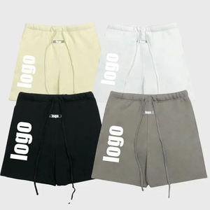 Shorts de sport pour homme à séchage rapide, taille élastique, poches zippées, couleur unie, polyester, vêtements de sport, noir, bleu, gris - Product Image 2