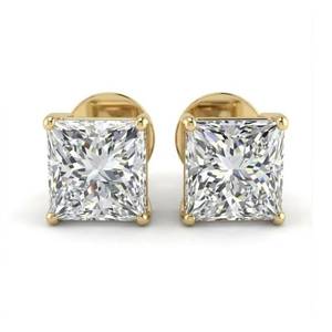 Pendientes de Diamantes Martini Princess Stud - Oro de 9k, 14k y 18k - Product Image 4