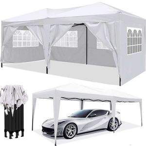 Gazebo Pieghevole Rinforzato 3x6m con 6 Pareti Laterali Rimovibili e Borsa per il Trasporto, Ideale per Feste, Matrimoni, Eventi o Uso Esterno - Product Image 1