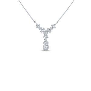 Collar de compromiso de lujo para mujer, de oro macizo de 14 quilates, con diamante de corte marquesa cultivado en laboratorio - Product Image 5