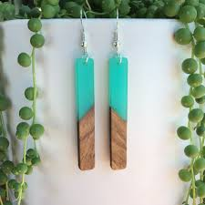 Boucles d'oreilles en résine personnalisées pour femme, pendentif géométrique simple FAIZA CRAFT FC-2422, artisanat en résine, Fête des Mères - Product Image 6