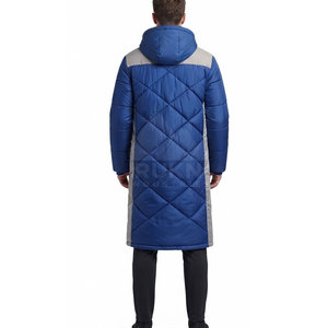 Manteau d'hiver épais imperméable pour homme Fresh Now, avec capuche, fermeture éclair longue sur le devant, vêtements de sport décontractés pour l'extérieur, vente en gros - Product Image 2