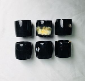 Anillo para Servilletas de Cuerno Negro Natural, Diseño Simple, Pulido a Espejo, Hecho a Mano, Decoración para el Hogar, Vajilla, al Mejor Precio - Product Image 6
