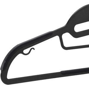 Appendiabiti in plastica grigia leggeri e antiscivolo, resistenti e salvaspazio con barra orizzontale in gomma, confezione da 50 - Product Image 5