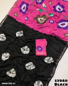 New Arrival Mul Cotton with Bandhani Circle Print & Zari Weaving Border & Big-Floral Printed Pallu <b>Saree</b>-<b>Blouse</b> Woman Fashion - Product Image 2