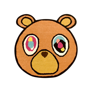 พรมขนสัตว์อะคริลิกรูปสัตว์ถักมือแบบกำหนดเอง Kanye Graduation Dropout Bear Carpet Hypebeast สำหรับตกแต่งบ้าน - Product Image 2