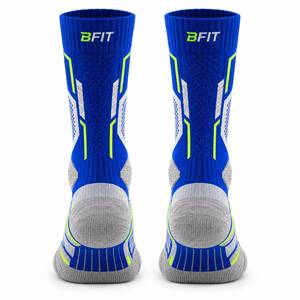 Chaussettes de sport pour hommes, bleu gris, en laine/nylon, respirantes, à séchage rapide, tricotées, pour l'été - Product Image 6