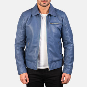 Veste en cuir pour homme de haute qualité, en cuir véritable, imperméable, col mandarin, style streetwear, chauffante, logo personnalisé, coton - Product Image 3