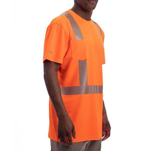 Camisetas de Trabajo de Alta Visibilidad Personalizadas al por Mayor, Camisetas de Manga Corta Transpirables de Poliéster, Polo de Seguridad Reflectante de Alta Visibilidad - Product Image 4
