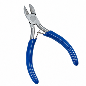 Pince coupante diagonale de précision à poignée bleue, outil de coupe de fil à coupe rasante, cisaille diagonale à ressort, poignée antidérapante, durable - Product Image 6