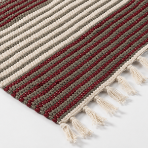 Tapis d'intérieur réversible en coton jacquard rayé, fait main, écologique, adapté aux animaux domestiques, antidérapant, résistant aux taches, tissé, pour la maison et l'hôtel - Product Image 4