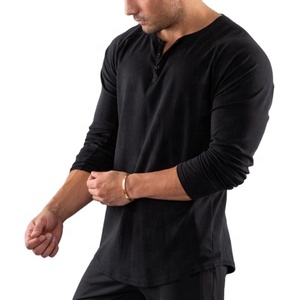 Wholesale Custom Men's T-<b>shirt</b> Printing <b>black</b> Color Men's <b>shirt</b> with Scoop Bottom - Product Image 1
