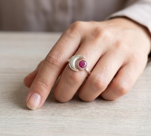 Wholesale Natural <b>Ruby</b> 925 Sterling Silver Gemstone <b>Ring</b> Handmade Jewelry July Birthstone Gift <b>for</b> <b>Women</b> - Product Image 3